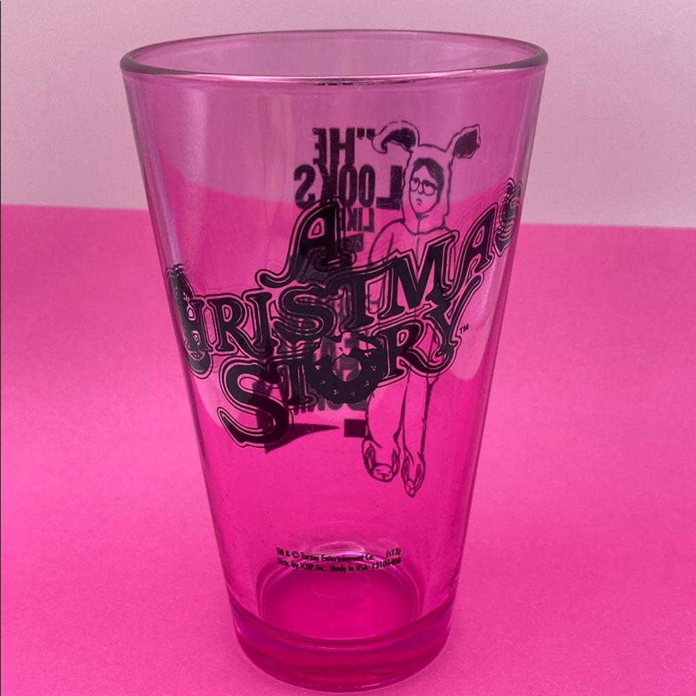 He Looks Like A Deranged Easter Bunny A Christmas Story Pink Glass Black Graphic